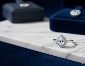 Bague de fiançailles en zircon cubique