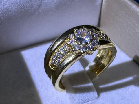 Ensemble de bagues en argent sterling plaqué or